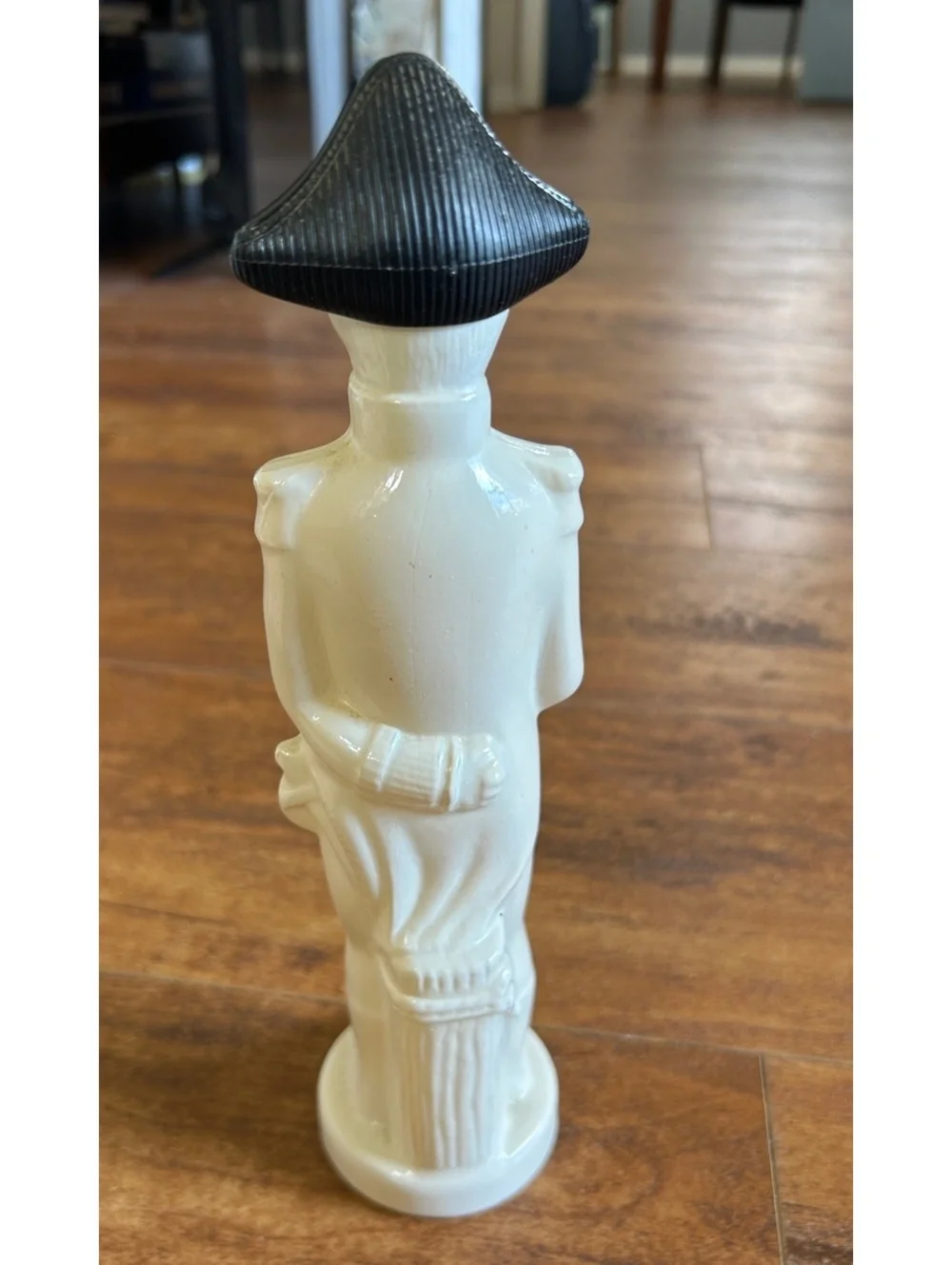 Vintage Ceramic Soldier Decanter with Removable Hat Lid